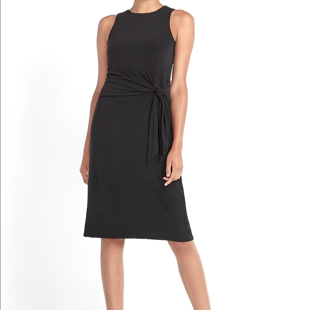 Express Side Tie Midi Sheath Dress